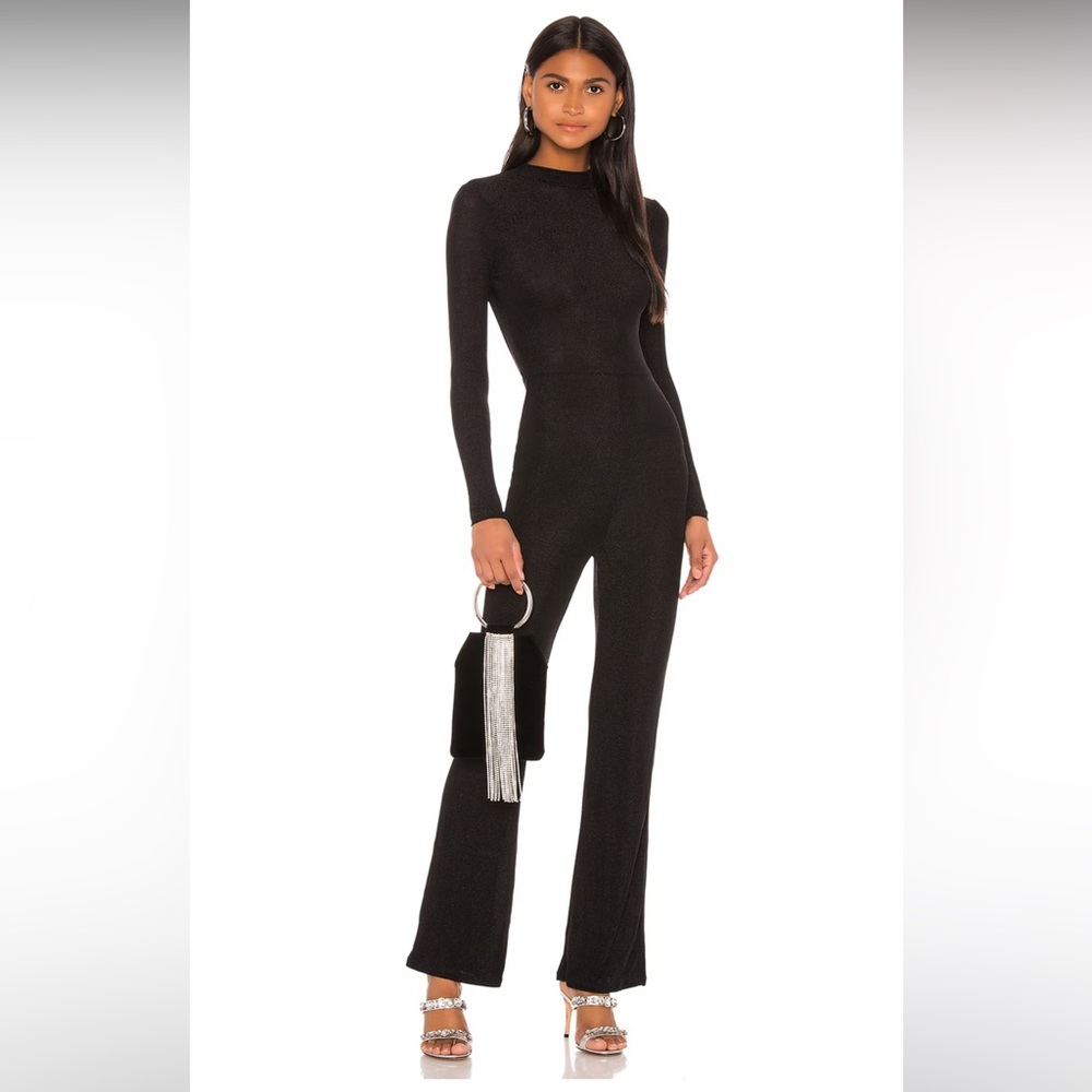 Superdown Nissa Open Back Jumpsuit in Black